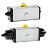 Pneumatic actuators for butterfly valves