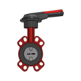 BOAX-S with LP ¼ turn handle operation Material number -BIM Data - Centred disc butterfly valves with elastomer liner for Building services