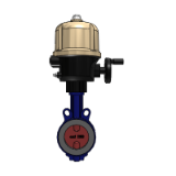 ISORIA 10 with actuator AQ_AQL - Centred disc butterfly valves with AMRING elastomer liner