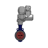 ISORIA 10 with Actuator SQ AUMA - Centred disc butterfly valves with AMRING elastomer liner