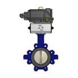 KE ELASTOMER with ACTAIR NG - Centred-disc Butterfly Valve with PFA Liner