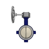 KE Plastomer Manual control -MR reducers - Centred-disc Butterfly Valve with PFA Liner