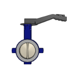 KE Plastomer with Manual Handles S SR SP CR/CM - Válvula de corte cêntrica com fole anelar em PFA.